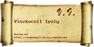 Viszkocsil Ipoly névjegykártya